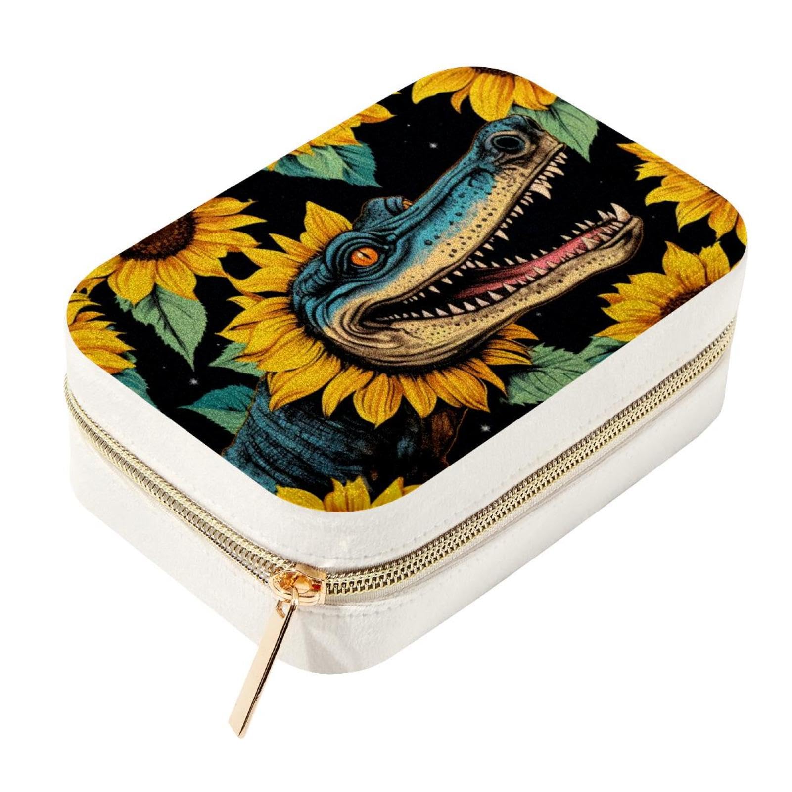 Boîte à bijoux élégante pour femmes idée cadeau motif tournesols