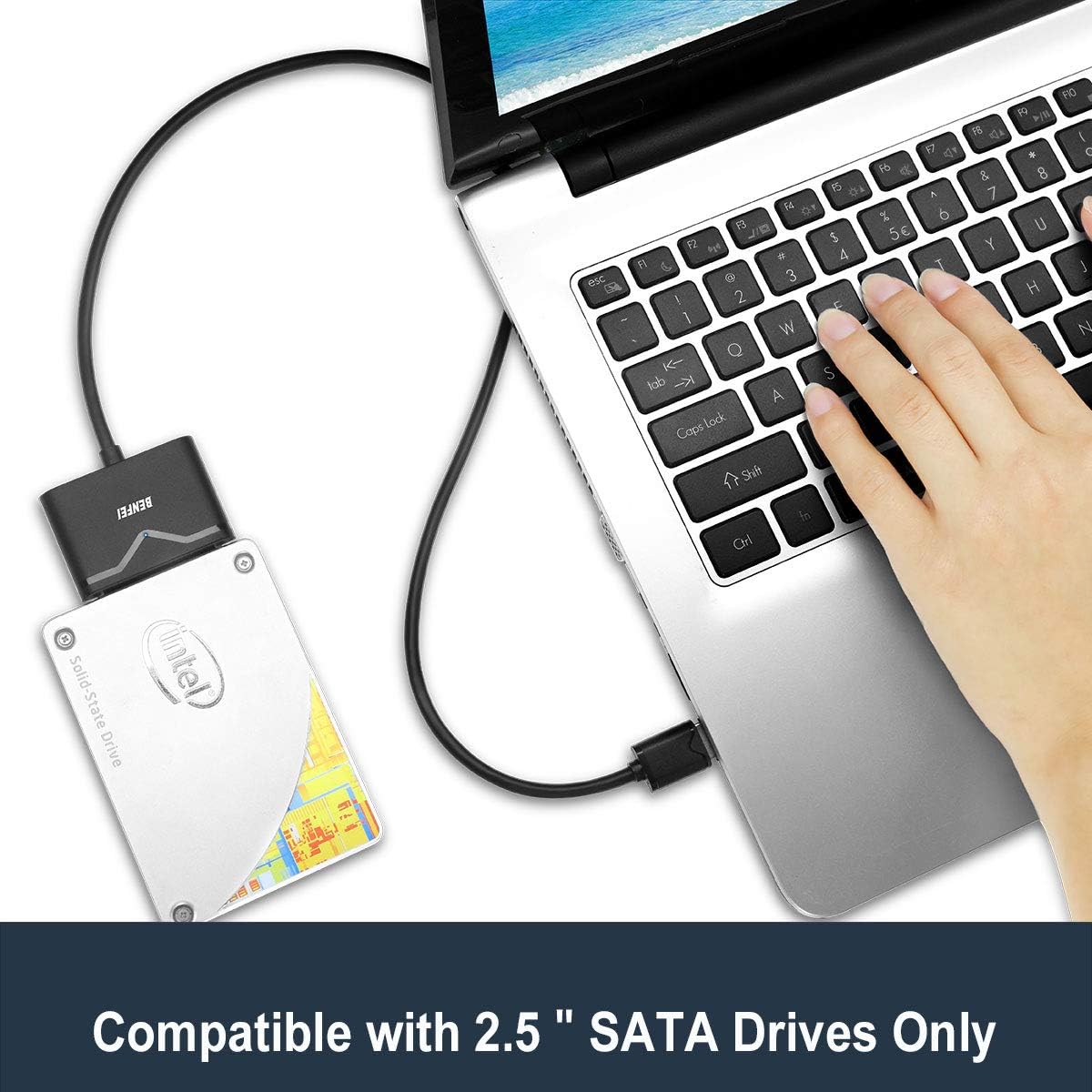 SATA to USB Cable, Benfei USB 3.0 to SATA III Hard Driver Adapter Compatible for 2.5 inch HDD and SSD