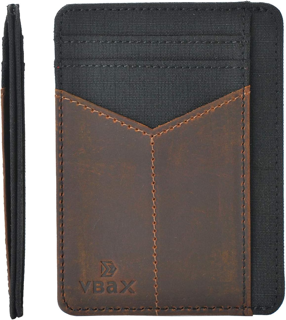 Mens Slim Wallet RFID Leather Minimalist Front Pocket Credit Card Holders