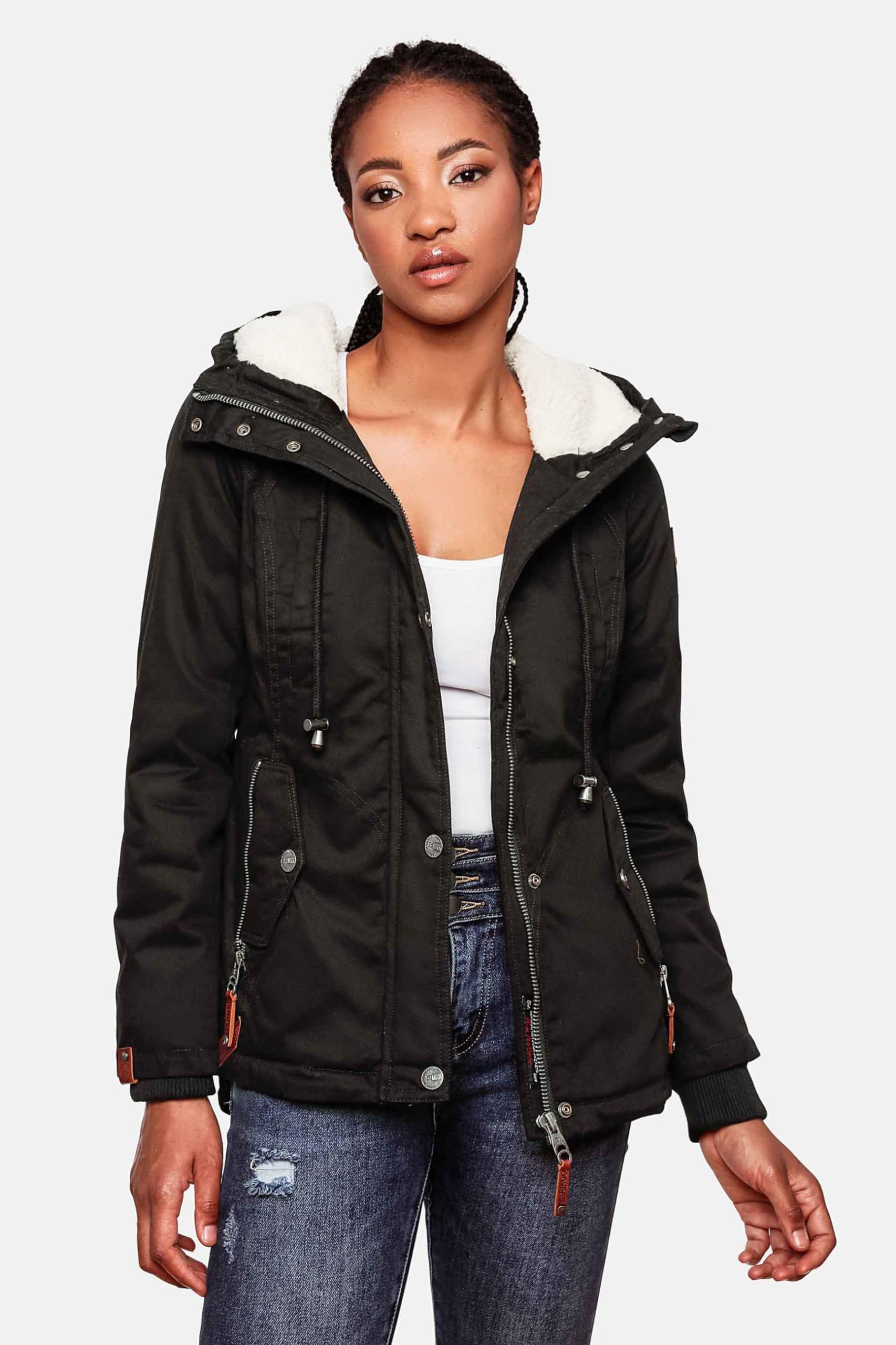 Marikoo Bikoo Chaqueta de invierno con capucha para mujer, algodón, tallas XS-XXL