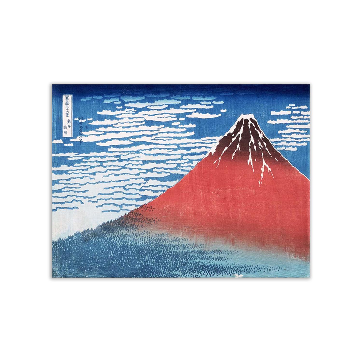 Poster Ando Hokusai Fine Wind Clear Morning impression d'art haut de gamme 100x75cm