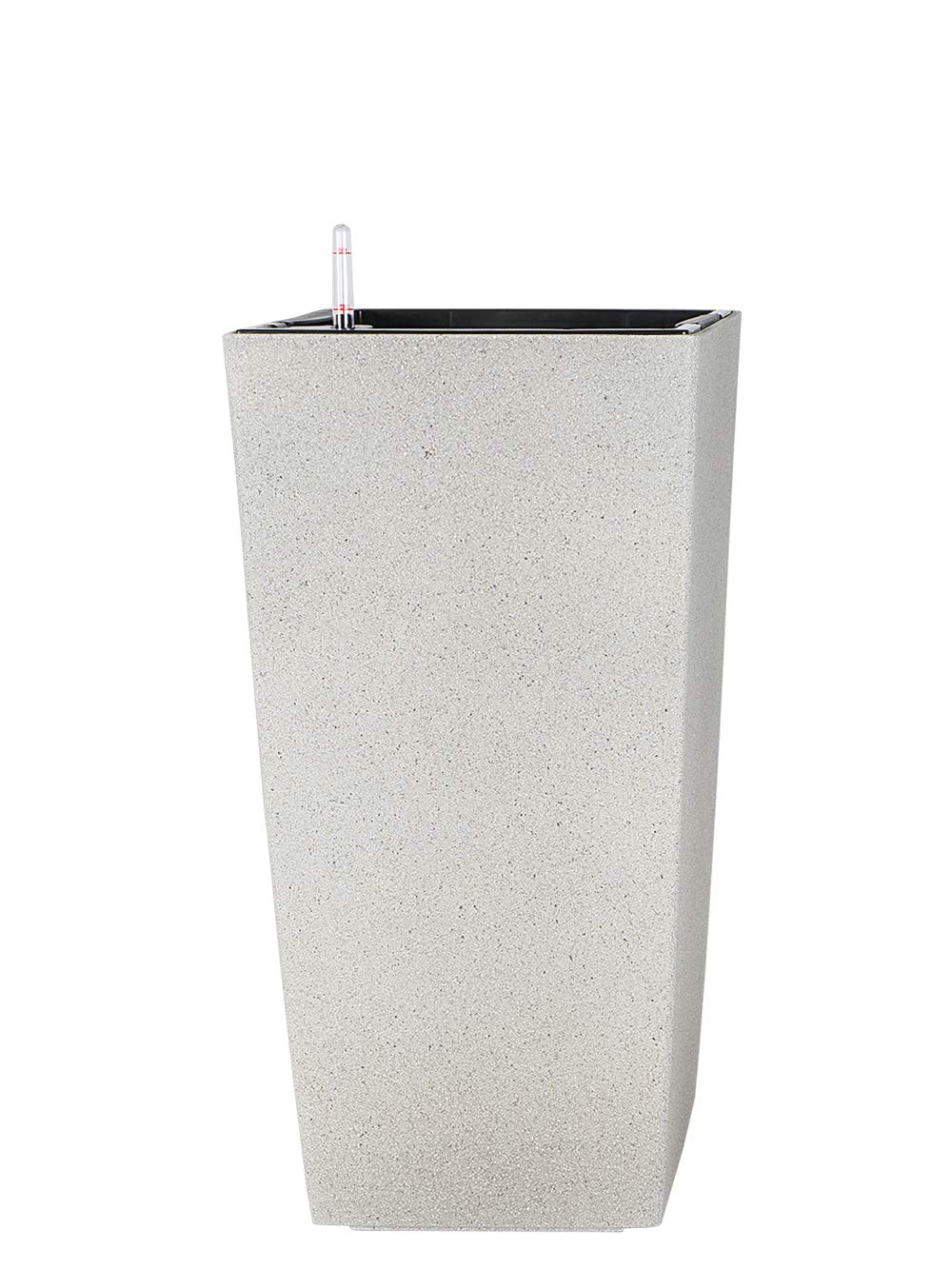 Pflanzwerk® ÖKOSYSTEM Donica na rośliny kwadratowe – doniczki na kwiaty z systemem nawadniania, 55 x 30 x 30 cm, granitowa, szara, donica na kwiaty do użytku wewnątrz i na zewnątrz, markowa jakość