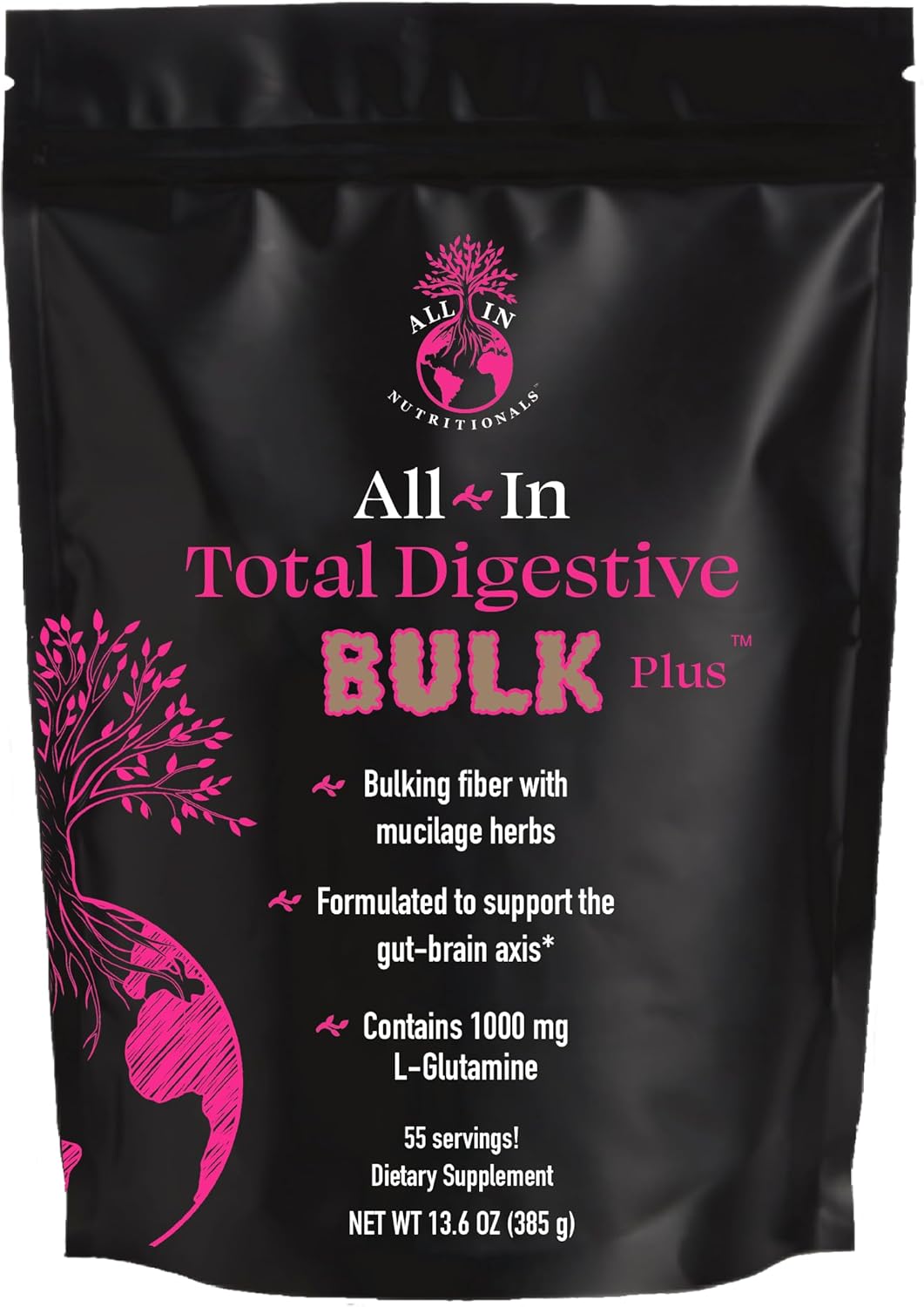 All In Nutritionals Total Digestive Bulk Powder-55 Servings Per Pouch! A Unique and Beneficial Digestive Support Formula.