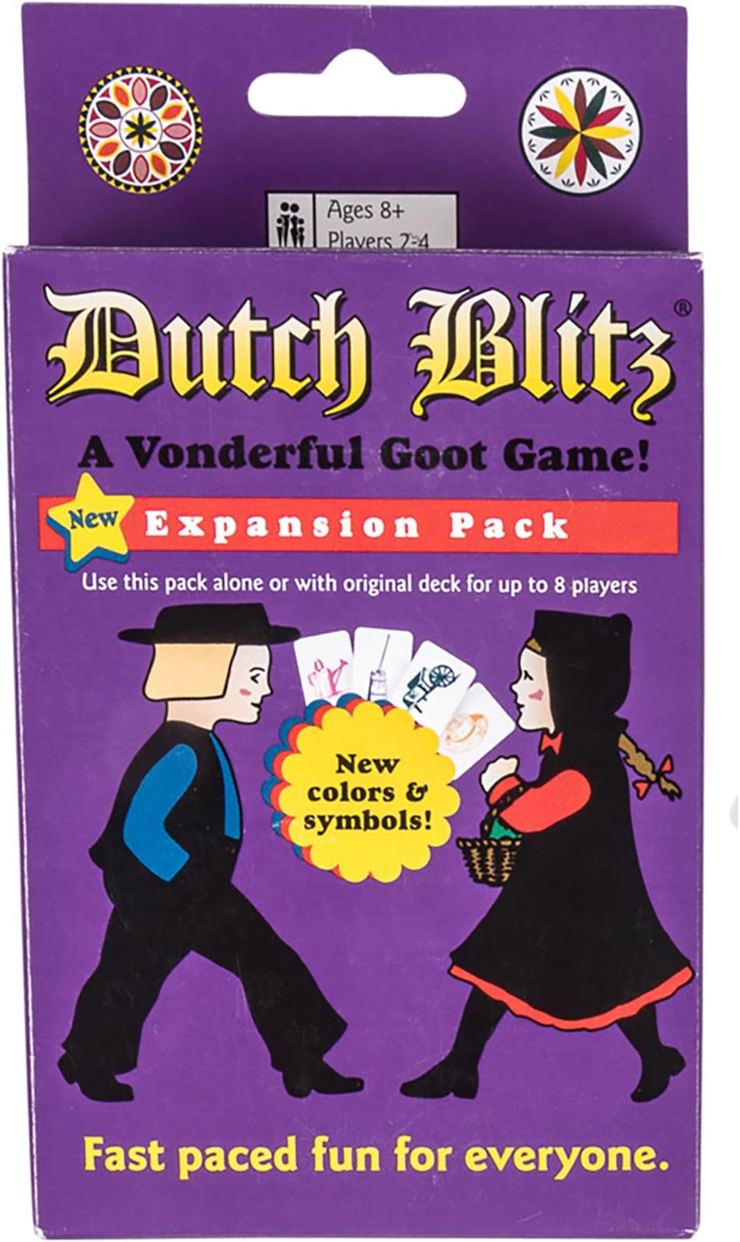 Dutch Blitz: Purple Expansion Pack - Use Alone Or w/ Original Deck to Play w/ 2-4 Players, 4 New Card Colors, Fast Paced Fun, Card Game, Ages 8+