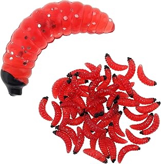 50pcs Soft Plastic Worms Lures, Bass Fishing Baits, Bass Worms Fishing Lure