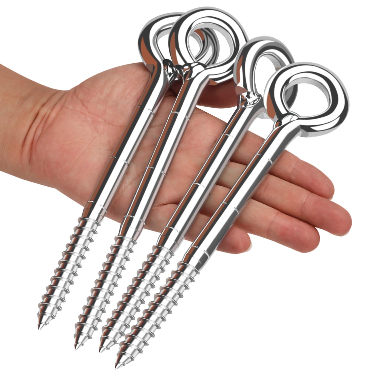 Anclaje para Andamio Ganchos Tornillos de Ojo M12*230mm Tornillos de Anillo Galvanizado Pernos de Ojos Pesado para Anclaje de Andamios Fijación de Pared Levantar 4Pcs (4Pcs, M12*230)