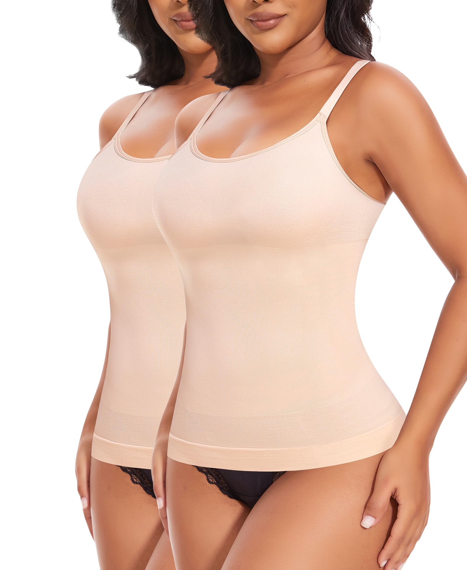 YARRCO Shape Unterhemd Damen Tank Top Bauchweg Shapewear Sport Tanktop Figurformendes Trägertop Body Shaper Hemdchen Nahlos Formendes Camisole Shaping Hemd