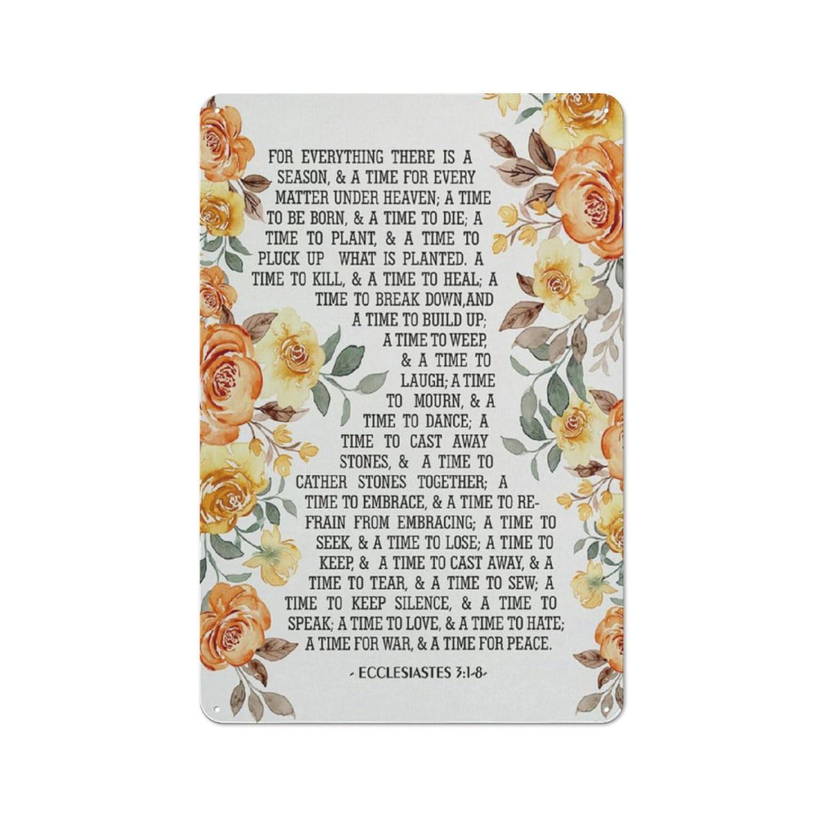 ACDOET Rustic Metal Tin Sign Ecclesiastes 31 8 Bible Verse Home Wall Art Decor Scripture Painting Poster Positive Gifts 8x12 Inch