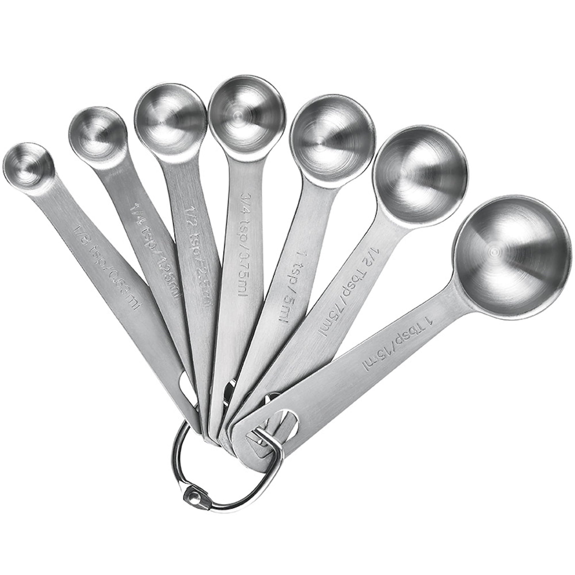 Set di 10 misurini e misurini in acciaio inox, misurino e misurino con righello per cottura e ingredienti secchi e liquidi