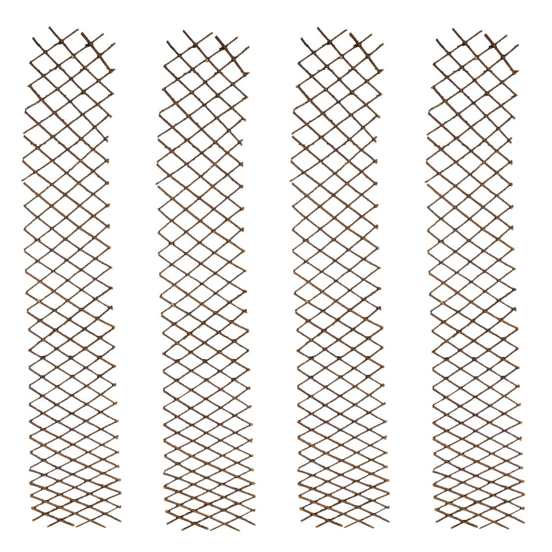 Selections Expanding Willow Trellis for Climbing Garden Plants (30cm wide) - Pack of 4
