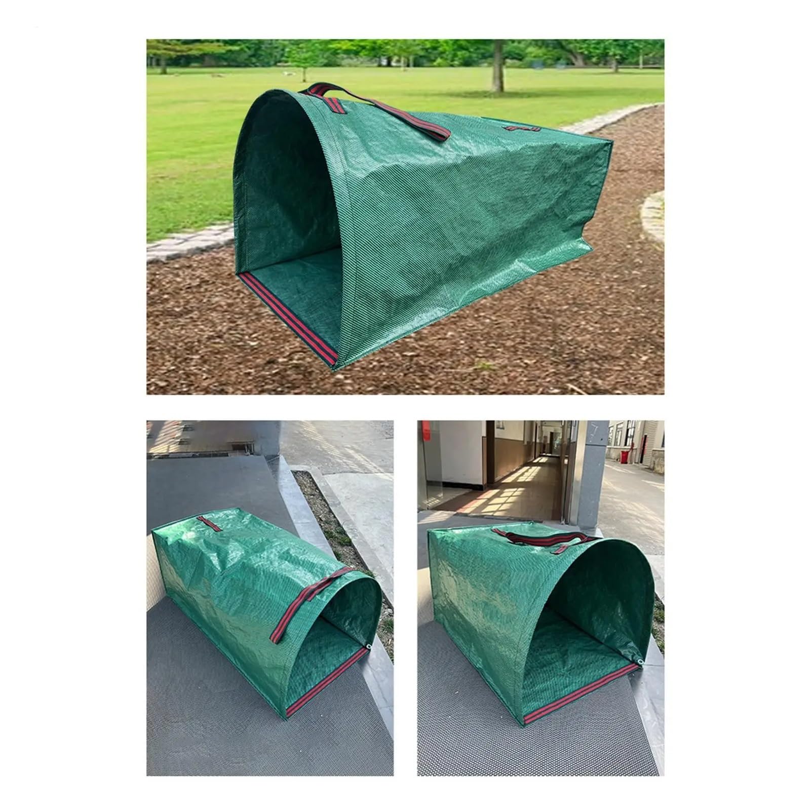 2 piezas de contenedor for recolección malezas patio, bolsas almacenamiento for desechos hojas y flores jardín, gran capacidad, for caídos para Recoger Plantas, Residuos y Hojas(200L)