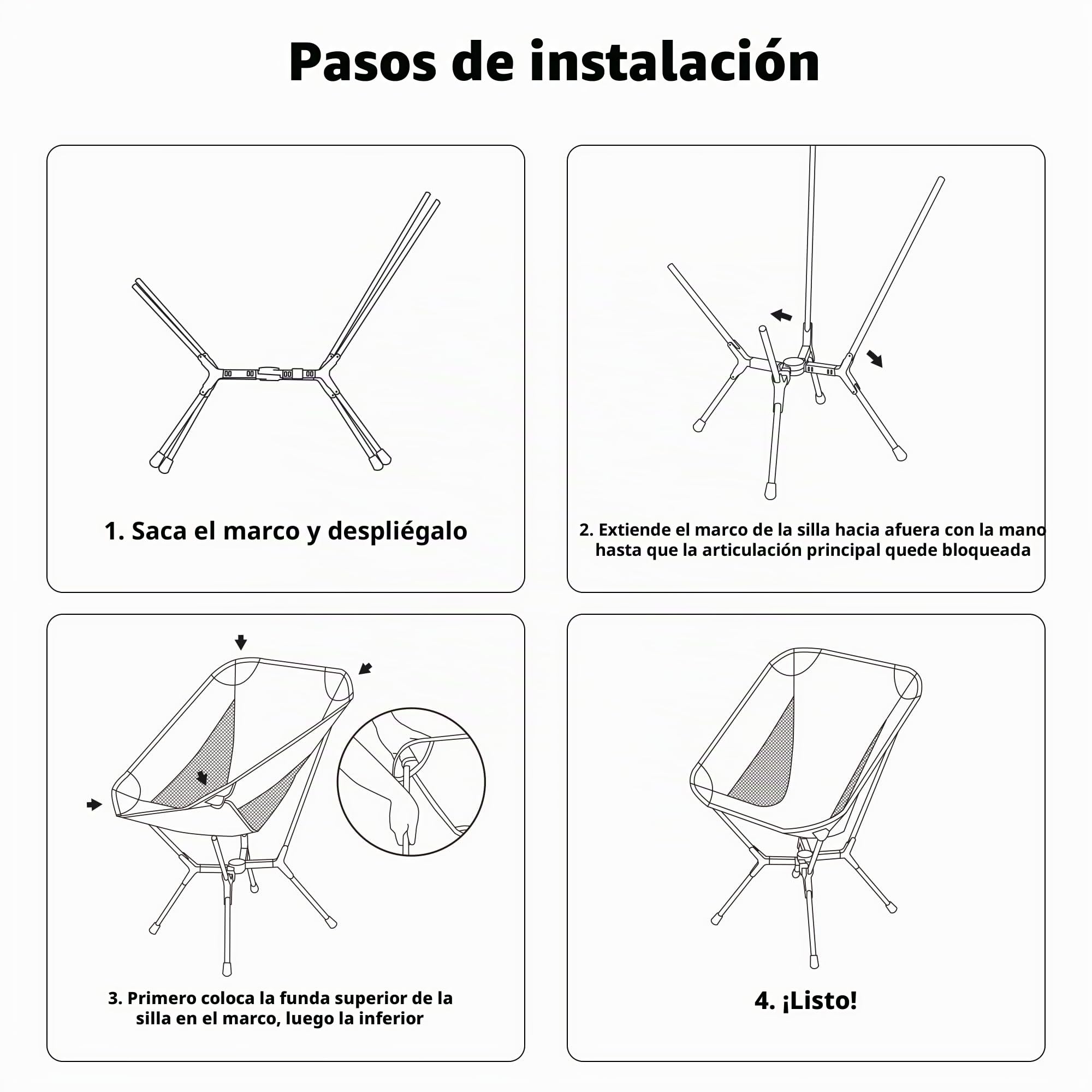 Naturehike Silla plegable de camping plegable ultracompacta, tamaño pequeño y diseño robusto para camping, picnic y actividades al aire libre senderismo