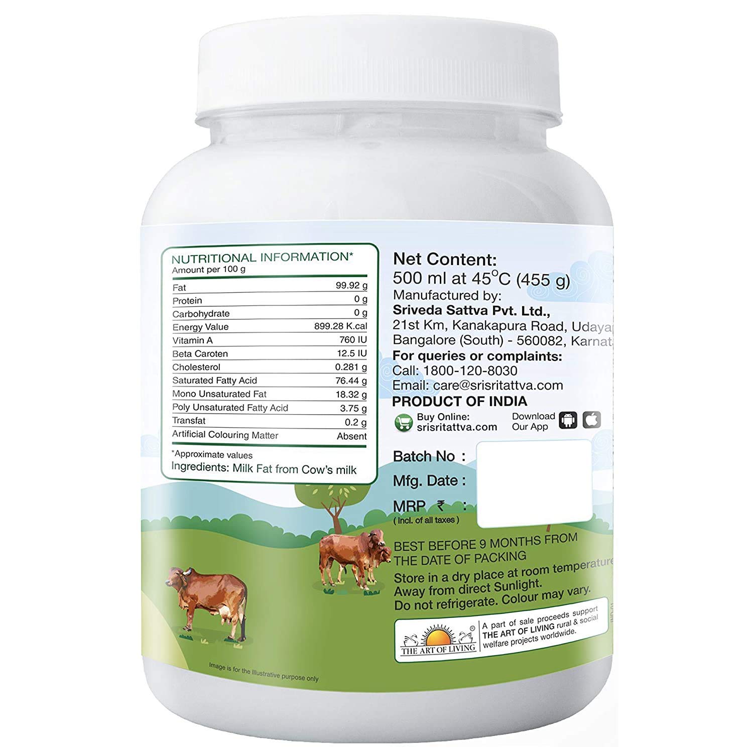 Sri Sri Tattva Desi Ghee, 500ml