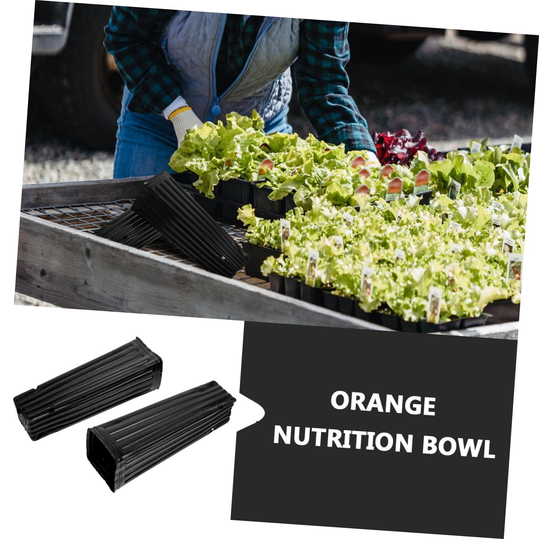 HEMOTON 50 Stück Pflanzbeutel Setzlingsbeutel Schwarz 10x30cm Atmungsaktiv Durchlässig Langlebig für Garten und Obstschutz