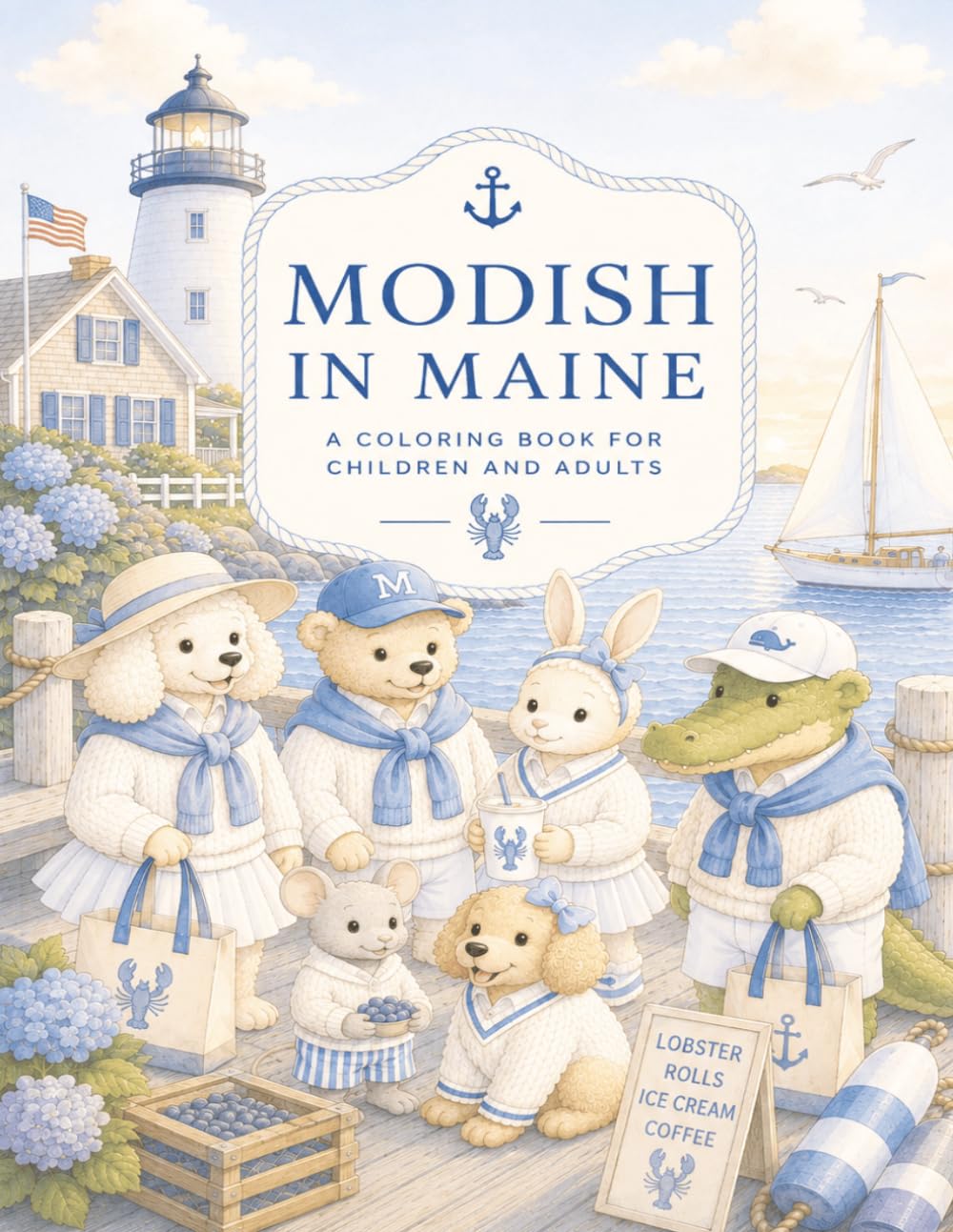 Modish in Maine: A coloring book for children and adults