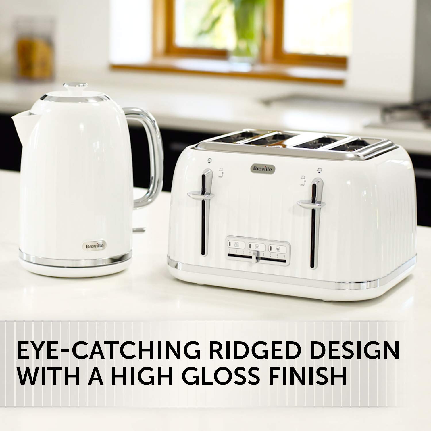 Breville Impressions Kettle & Toaster Set with 4 Slice Toaster