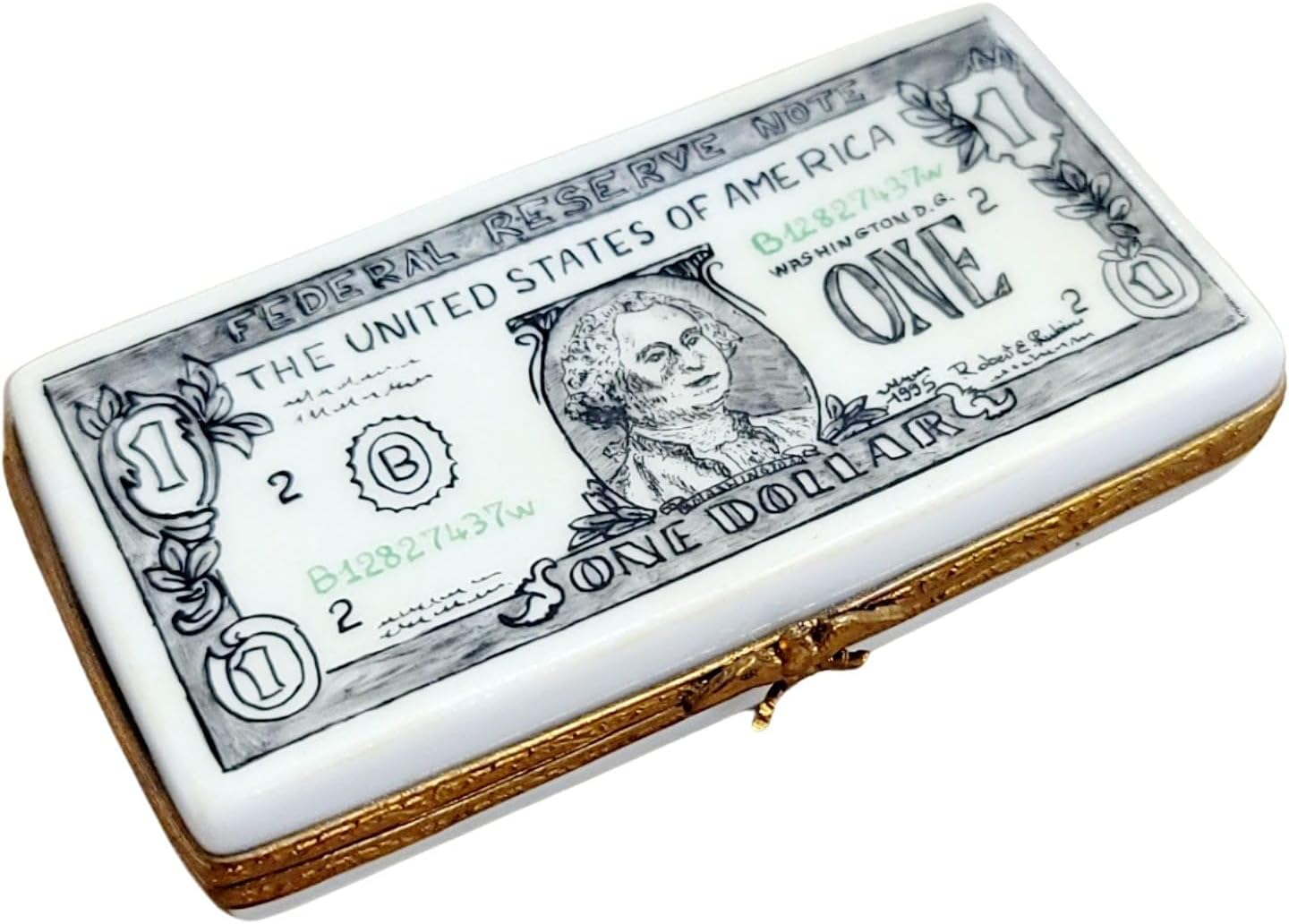 Limoges One Dollar Bill Box for Collectors