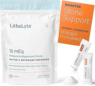 15 mEq | Water & Beverage Enhancer for Kidney Health | Citrate & Electrolytes for Kidney Protection | Science-Based Support Beyond Cleanse, Detox, or Stone Dissolver Supplements | 60 Sticks