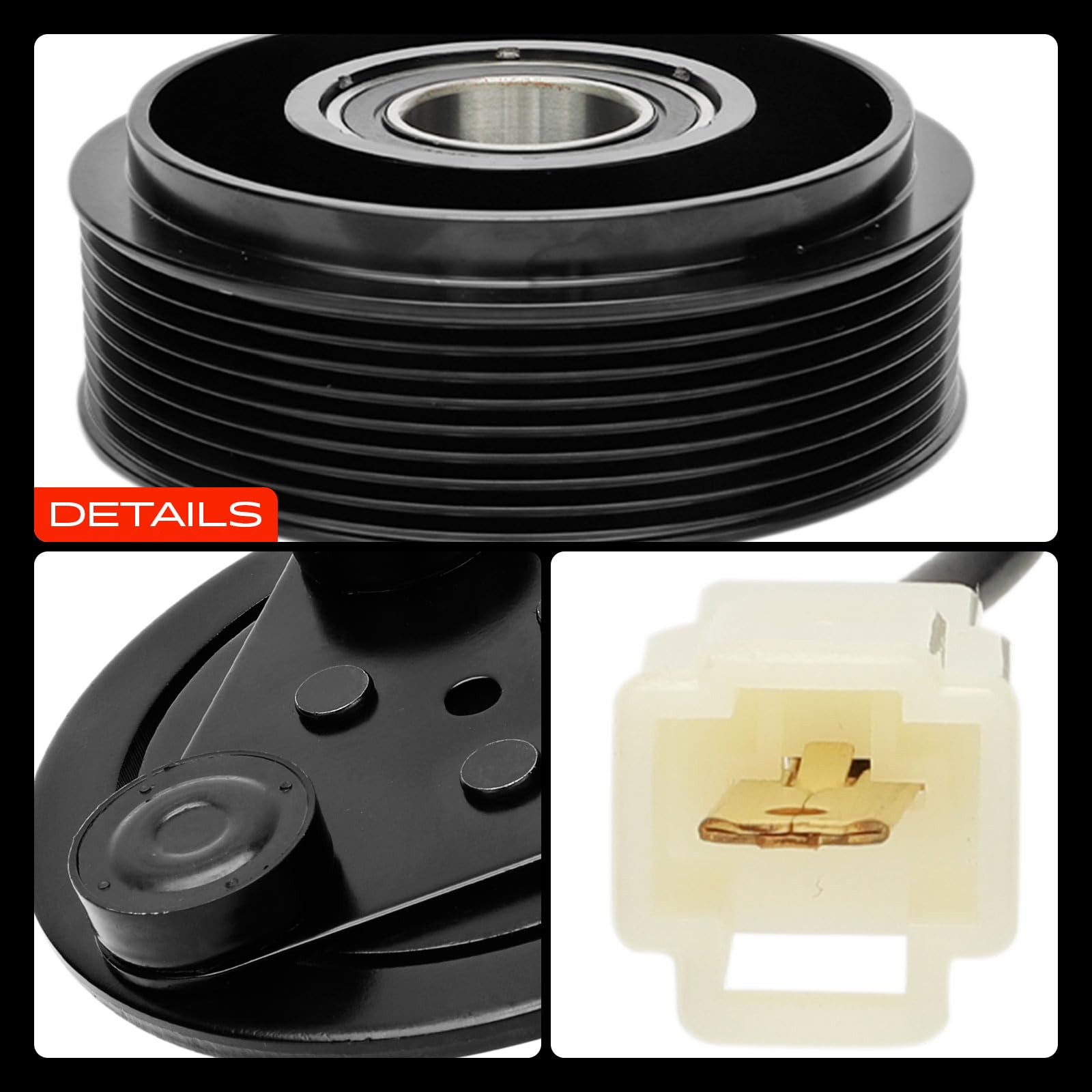Frankberg 1x Mitnehmerscheibe + 1x Riemenscheibe + 1x Magnetspule H12 Diesel Kompatibel mit 5 CR19 6 Hatchback G.G 6 Station Wagon G.Y 6 Stufenheck Replace# H12A1AE4DC