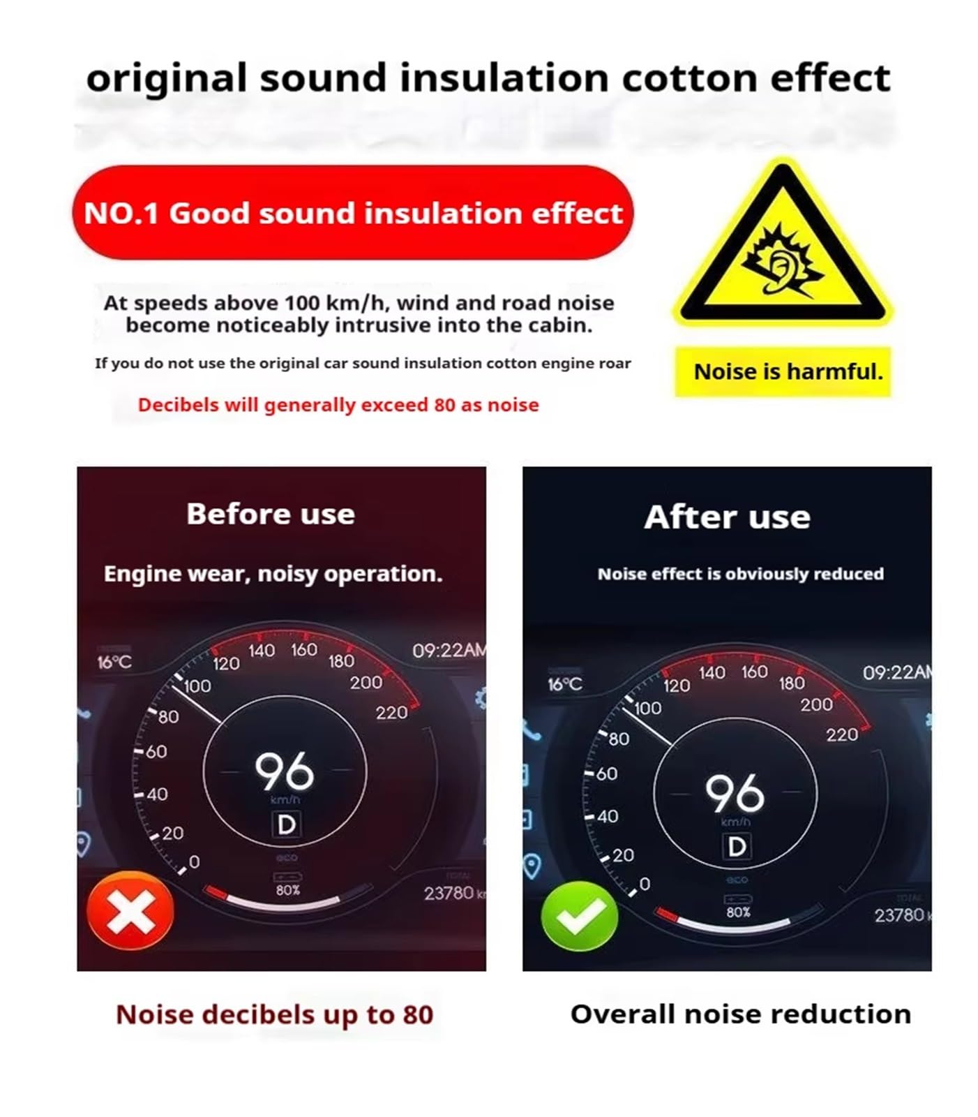 Insonorizzazione vano motore Per Odyssey RA6 7 8 9 MK2 2000 2001 2002 2003 Isolamento Acustico Pad In Cotone Insonorizzato Zerbino Cofano Anteriore Motore