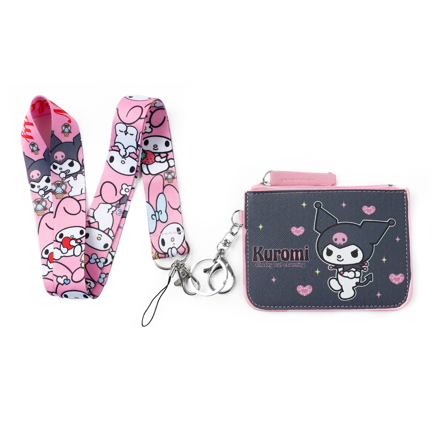 Buy My Melody Kuromi Credit Card Wallet with My Melody Lanyard, WC