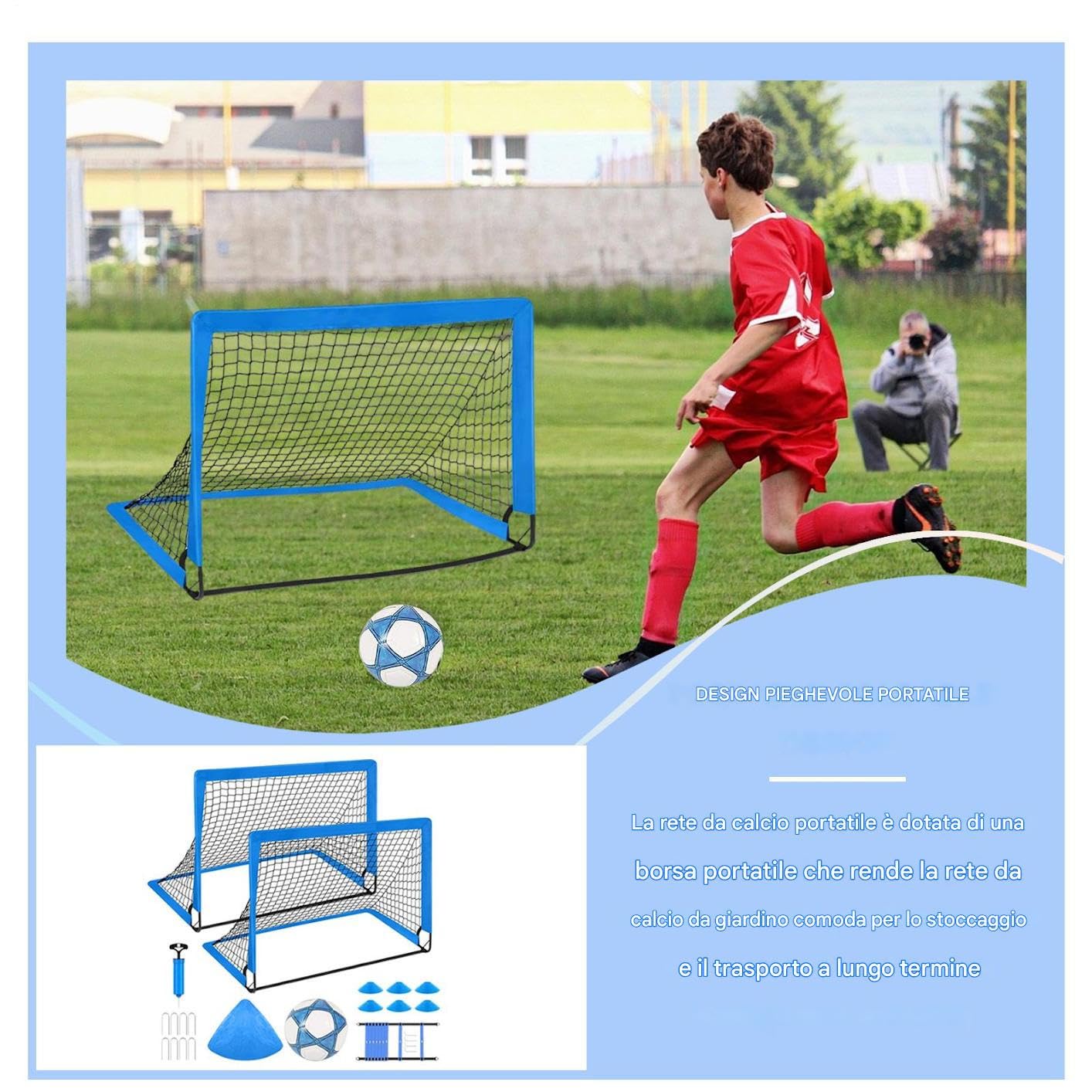 Piccola rete di calcio, goal di calcio giovanile Allenamento set di