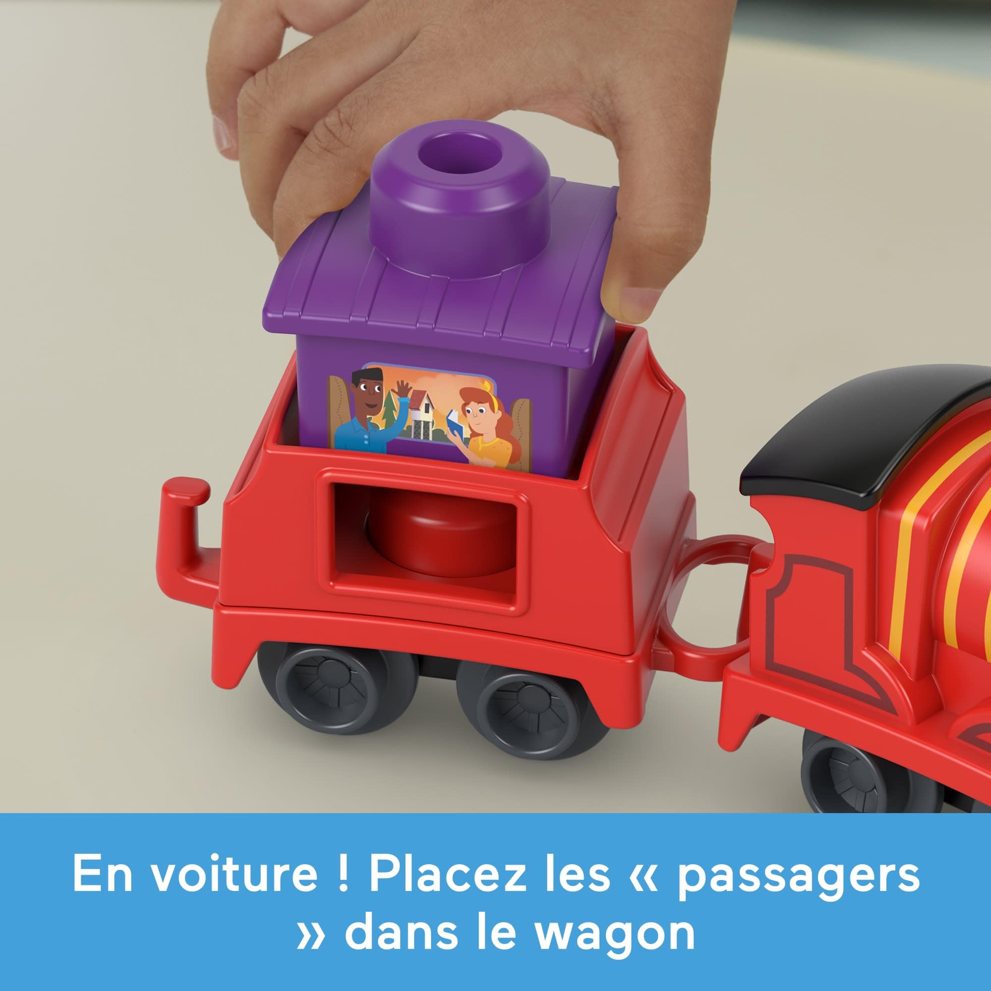 Fisher-Price Coffret Thomas et ses Amis Ma Première Gare des Quatre-Vents avec marchandise à empiler pour enfants à partir de 18 mois