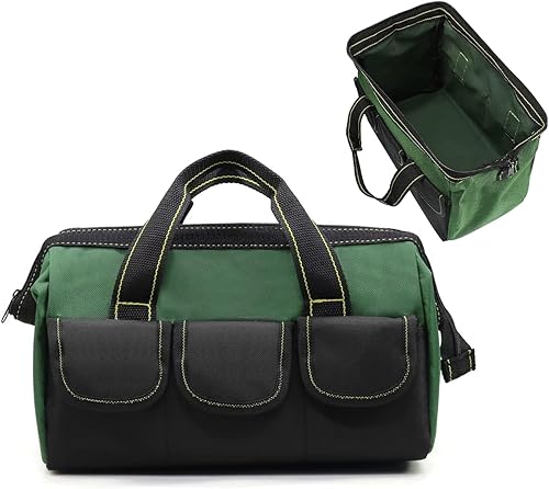 Generic Bolsa de herramientas de boca ancha resistente de 16 pulgadas para profesionales, impermeable y duradera. Ideal para electricistas de