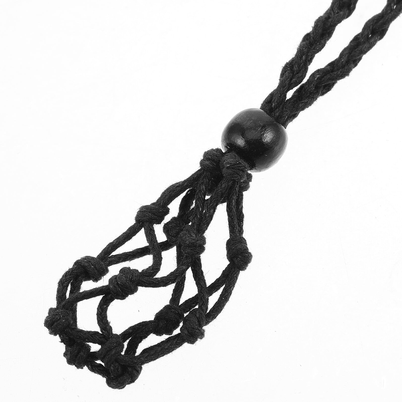 Cordino Collana Regolabile Nero 24 Pezzi per Gioielli | Tessuto Intrecciato, Lunghezza Regolabile, per Cristalli e Pietre, Stile Etnico Artigianale