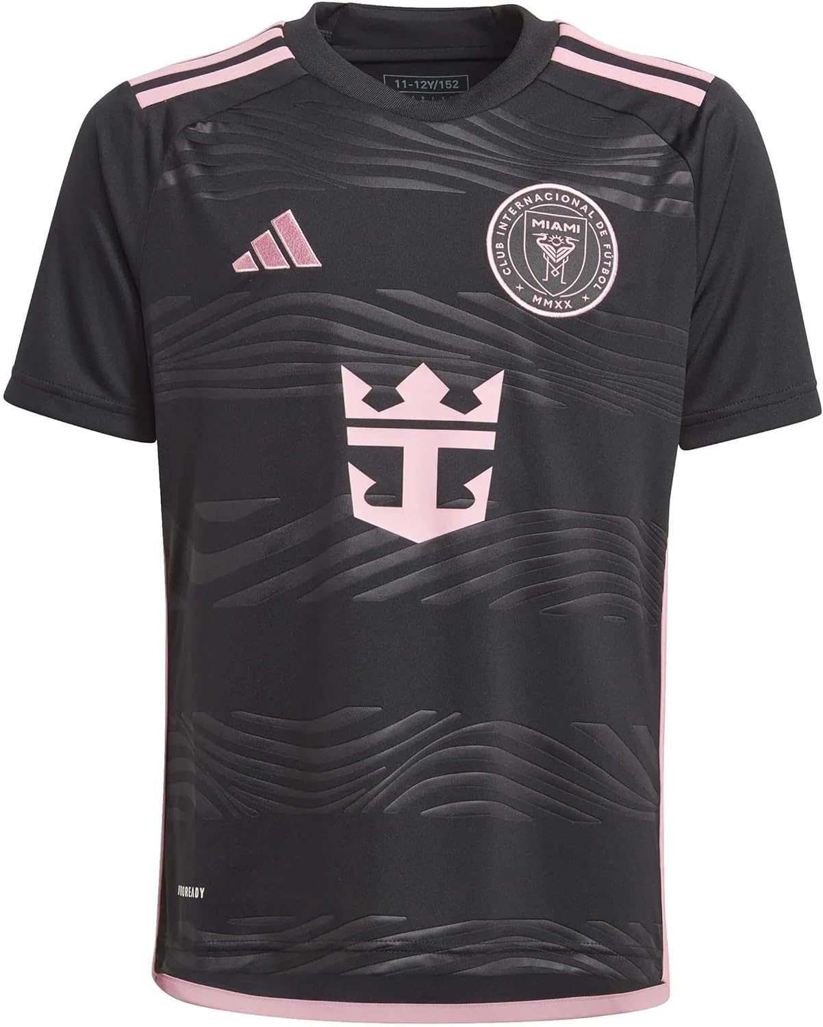 adidas Inter Miami CF Kid’s Away Jersey 23/24 (US, Alpha, Large, Regular, Black/Bliss Pink)