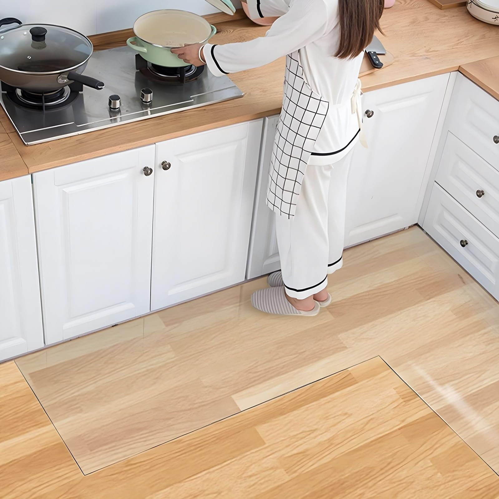 Sottomano Scrivania Trasparente 100x40cm - Tappetino PVC Protettivo Antiscivolo - Foto 10