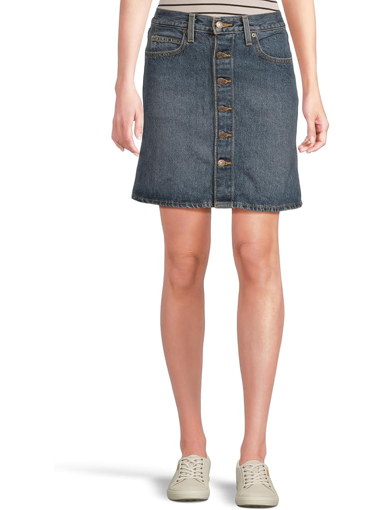 Blue Levi's® Retro Button Front Skirt