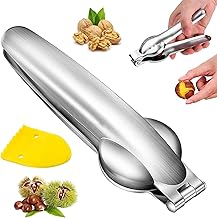 Chestnut Tongs, Chestnut Cutter, Chestnut Opener, Stainless Nutcracker, Chestnut Peeler Allowing, Multifunctional for Chestnuts, Nuts, Dried Fruits