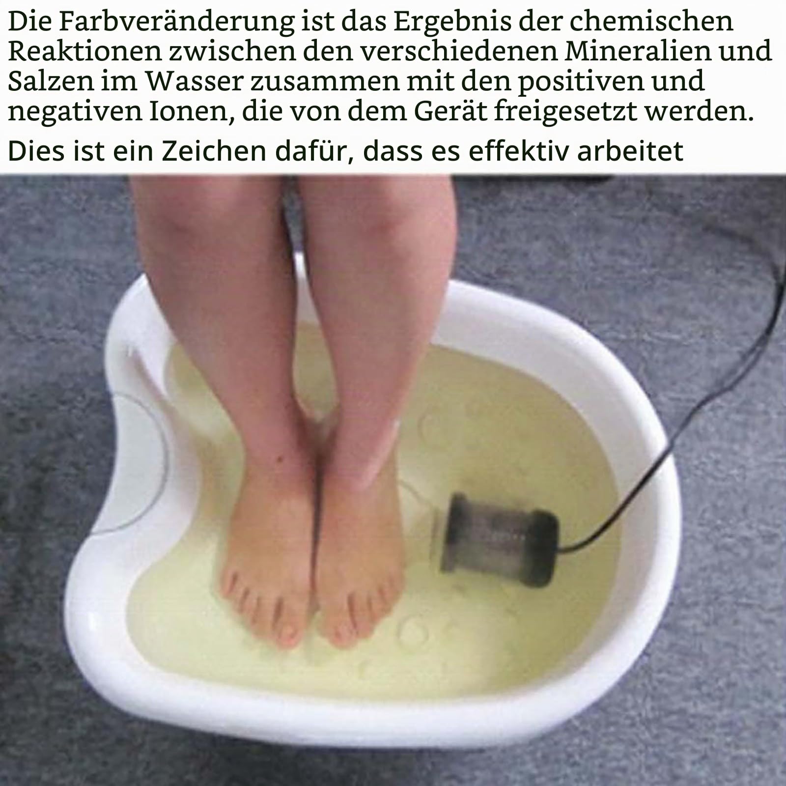 Ionisches Spa für die Füße zu Hause, Entgiftung und Reinigung, Spa für die Füße 2.0, Fußreflexzonenmassage Ionische Fußbadmaschine mit professionellem Badewannenbecken (Ohne Becken)(Weiß)