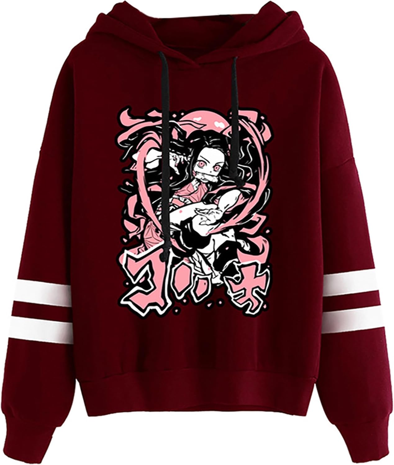 Felpa Con Cappuccio Anime Nezuko Demon Slayer Unisex Poliestere Taglie Forti XXS-4XL - 2