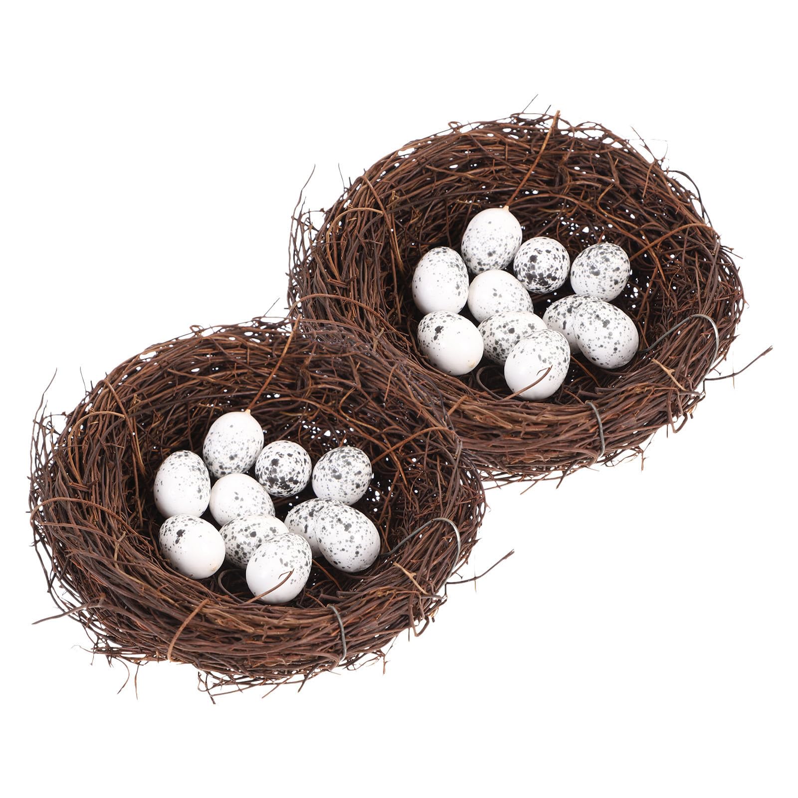 Nido de pájaro artificial con huevos para solucionar la decoración rústica del hogar