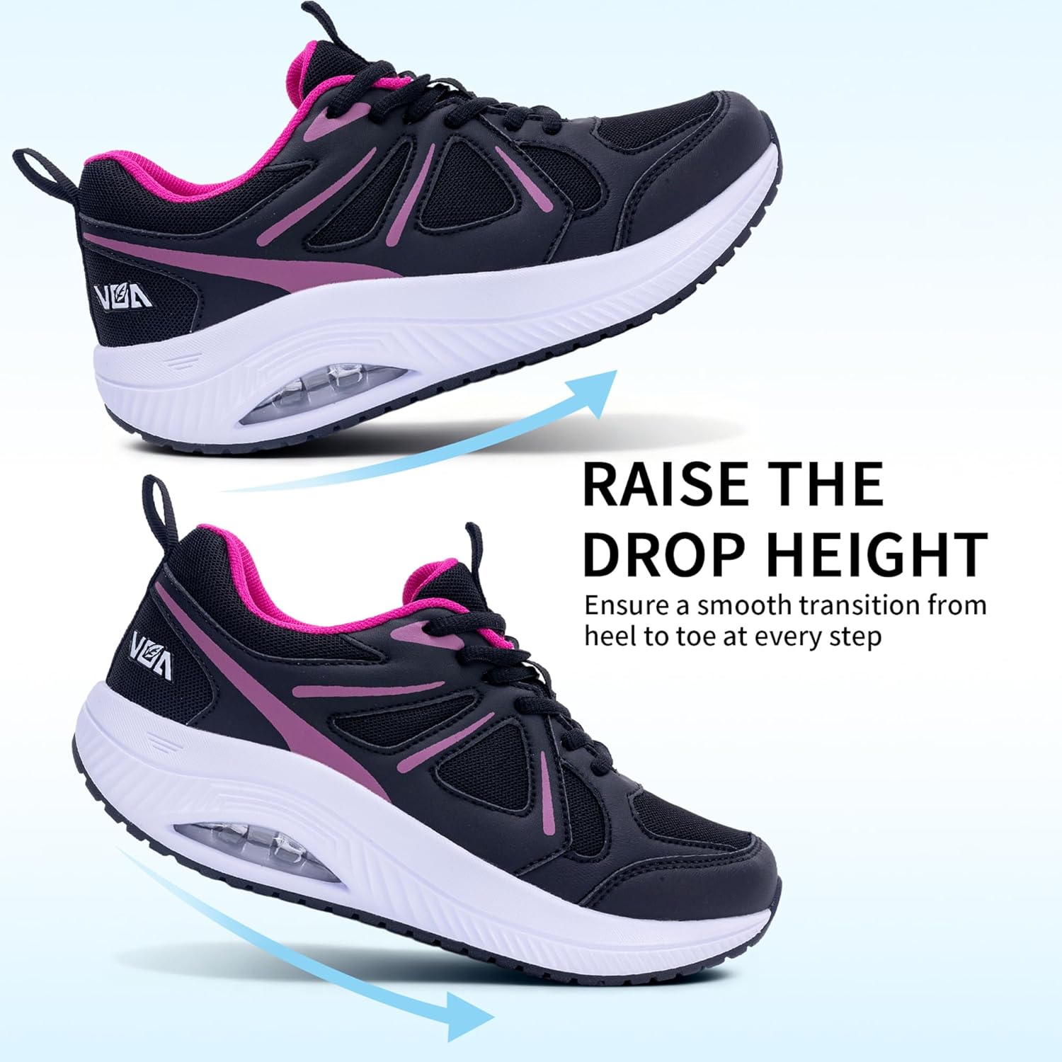 MEHOTO Wide Walking Shoes Women Arch Support Orthotic Tennis Sneakers for Plantar Fasciitis Foot Knee Pain Relief Size 6-11 - Image 5