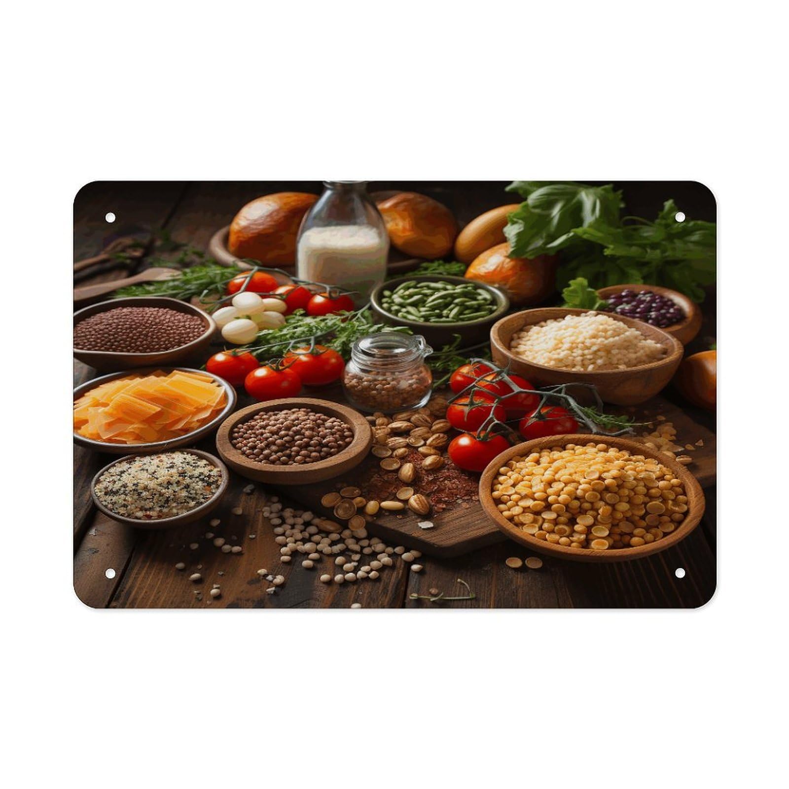 Fodpand Style Farmhouse Food Pictures Wall Art Metal Signs Tin Sign