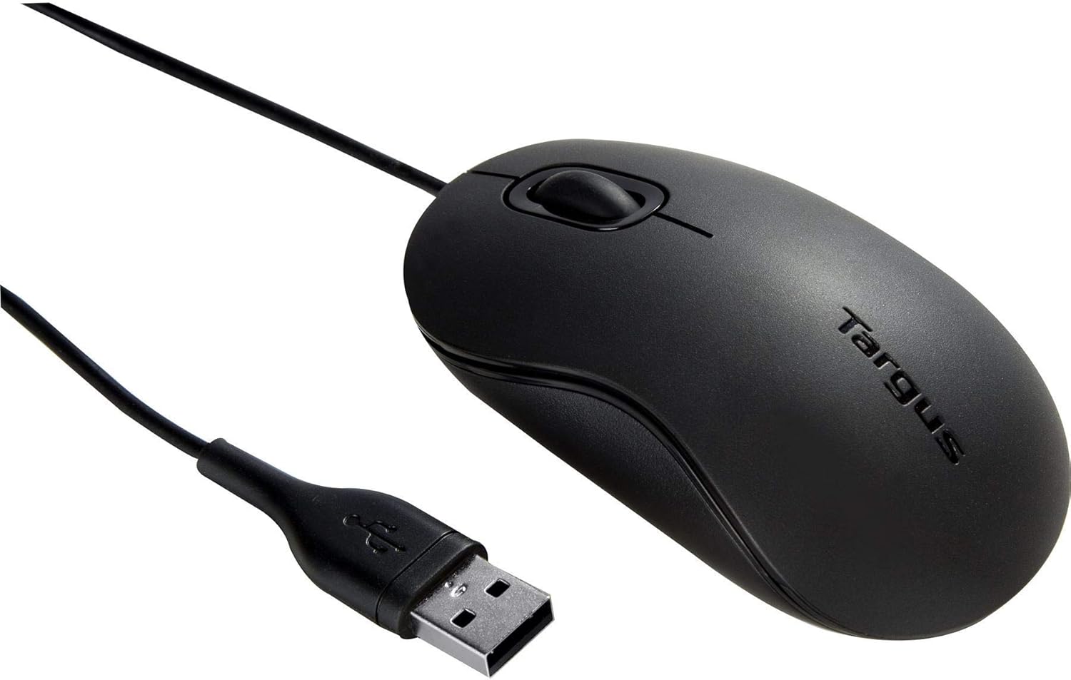 Targus USB Optical Laptop Mouse with 6-Foot USB Cord, Matte Black (AMU80US)