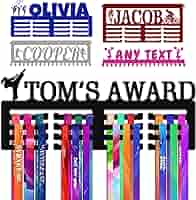 Personalised Boys Bedroom Medal Holder Storage Rail Child's Football Wall Sign - Israel