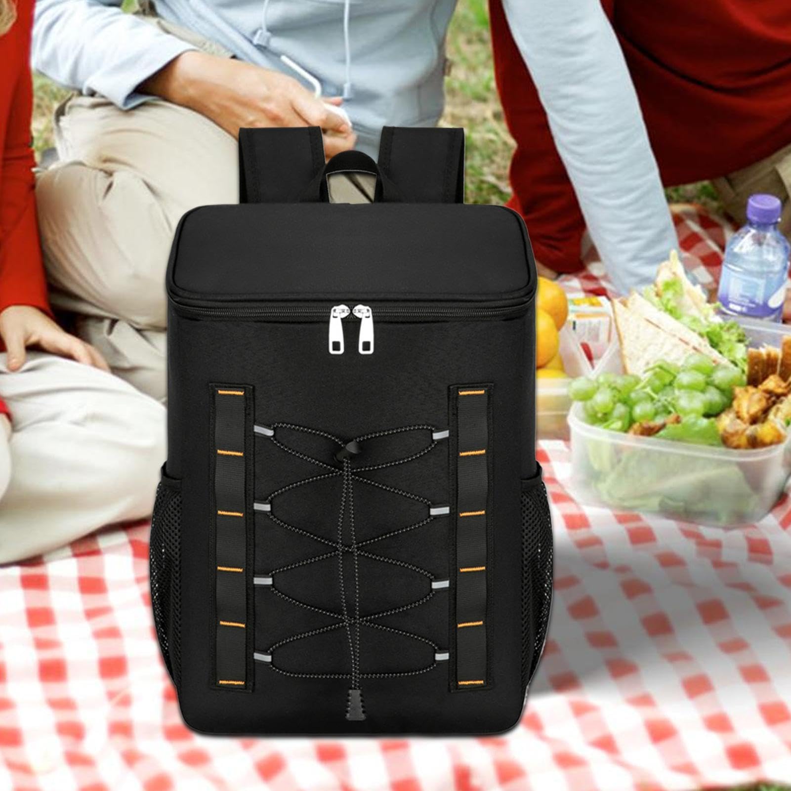 Plecak piknikowy, cooler, wodoodporny, izolowany plecak chłodzący, wodoodporny plecak, 40 cm x 11,81 cm x 5,91 cm, o dużej pojemności, torba termoizolacyjna, oryginalny design na kemping, do