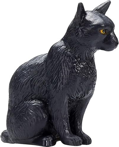 Miniatura 2 de MOJO Gato negro sentado realista Domesticado Animal pintado a mano figura de juguete