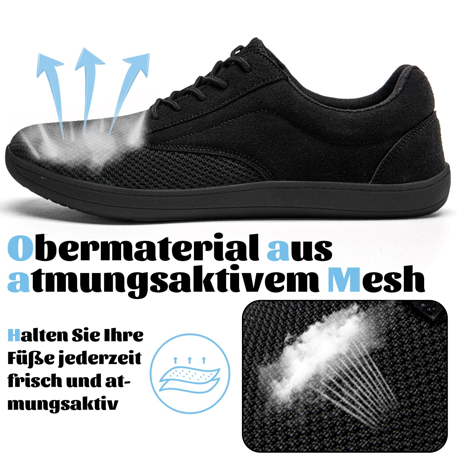 Uomo Barefoot Scarpe Minimaliste Trail Running Scarpa da Camminata Leggere Antiscivolo