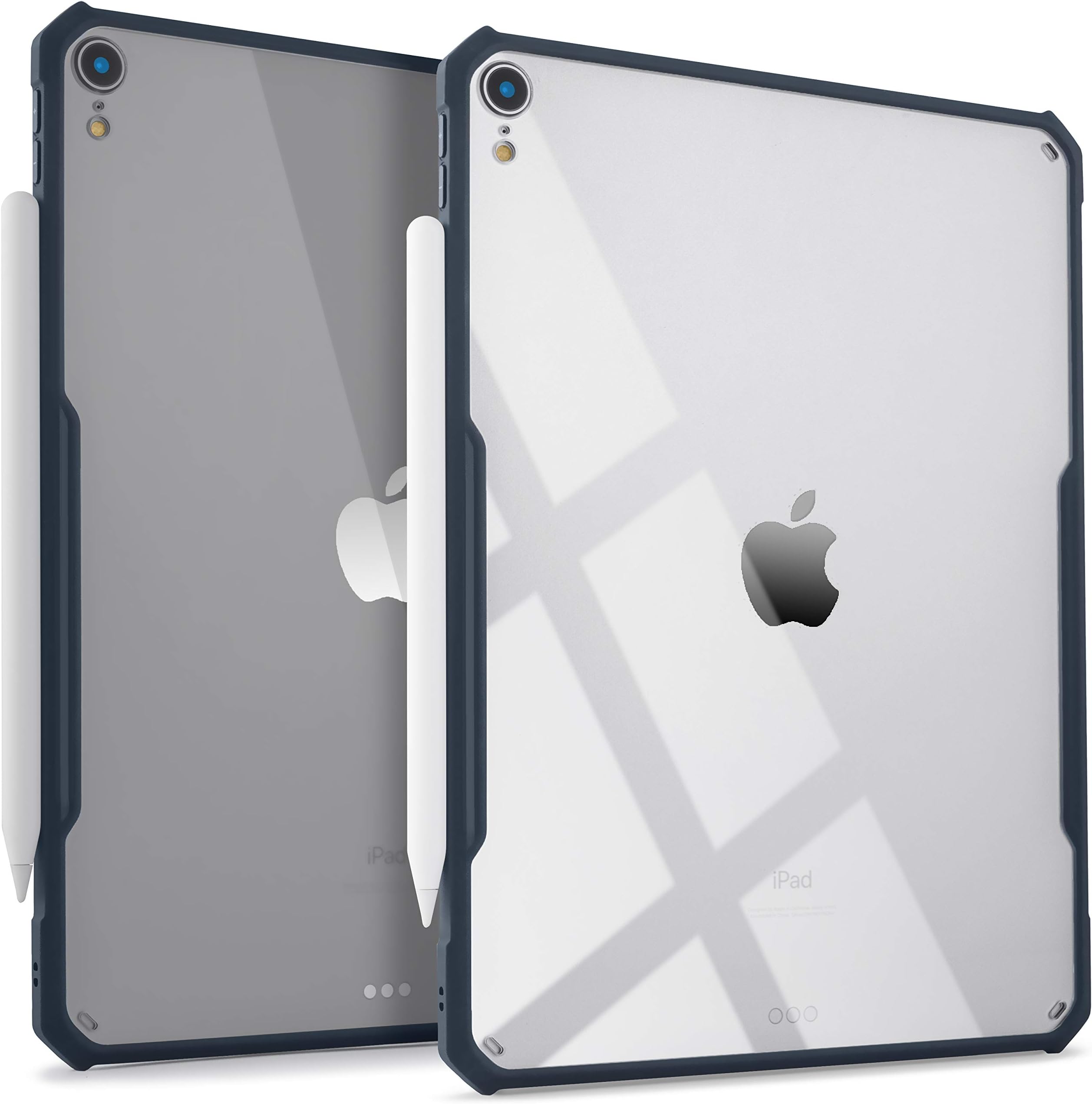 iPad Pro 11-inch 2018 Ultra-Slim Clear Case, Supports Apple Pencil Wireless Charging [Absorbs Shock] Flexible TPU, Lightweight by (Blue)