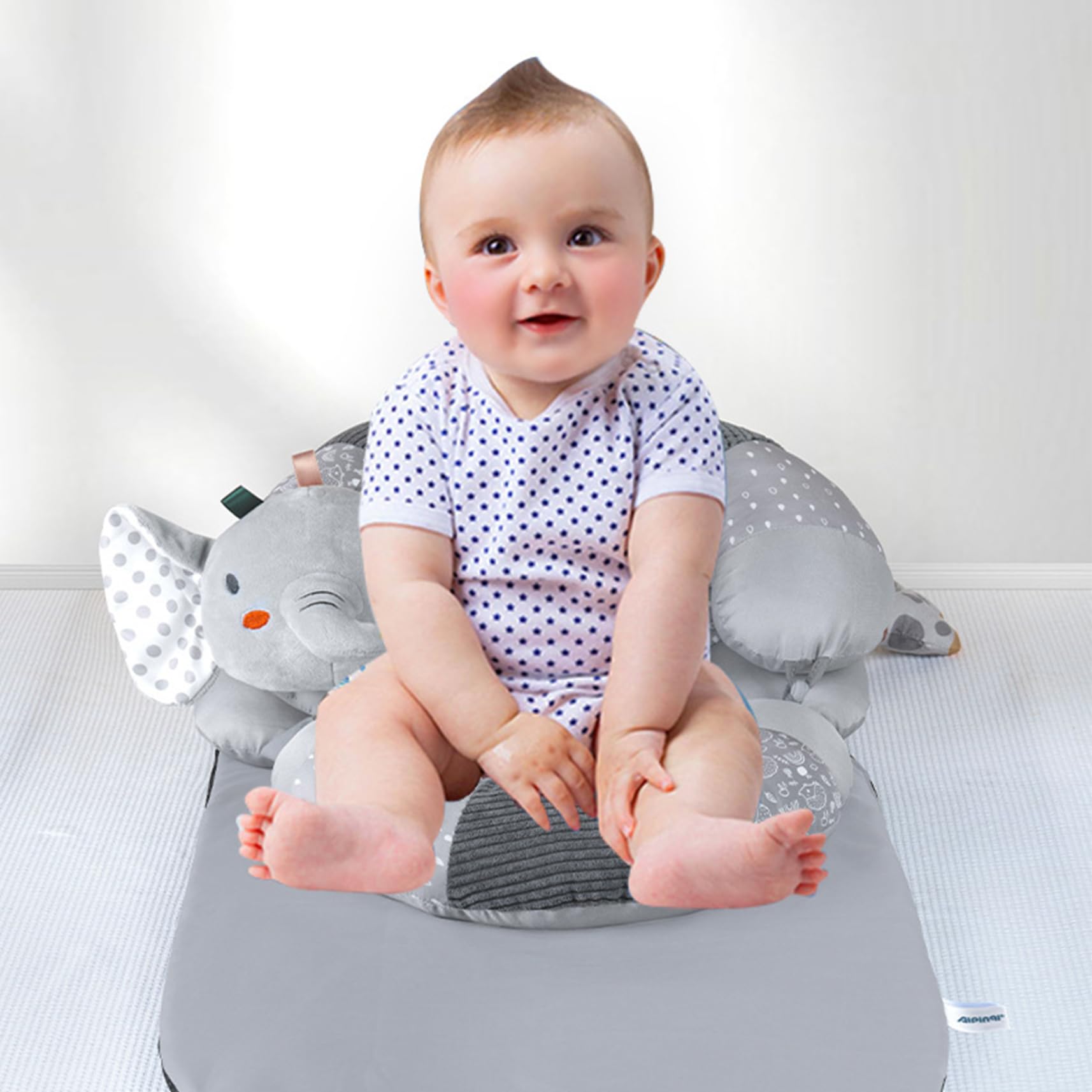 Baby Tummy Time Play Play Mat, détachable Poulier de soutien au ventre