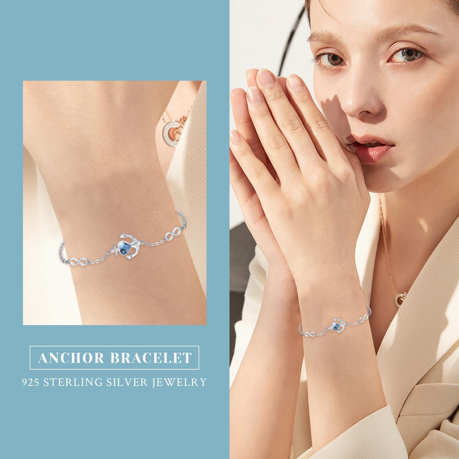 KQ&TTENG Armband Mädchen 925er Sterling Silber Herzförmige Schwarz Weiße Katze Daisy Ewigkeit Armband Geschenk für Sie Damen Mädchen