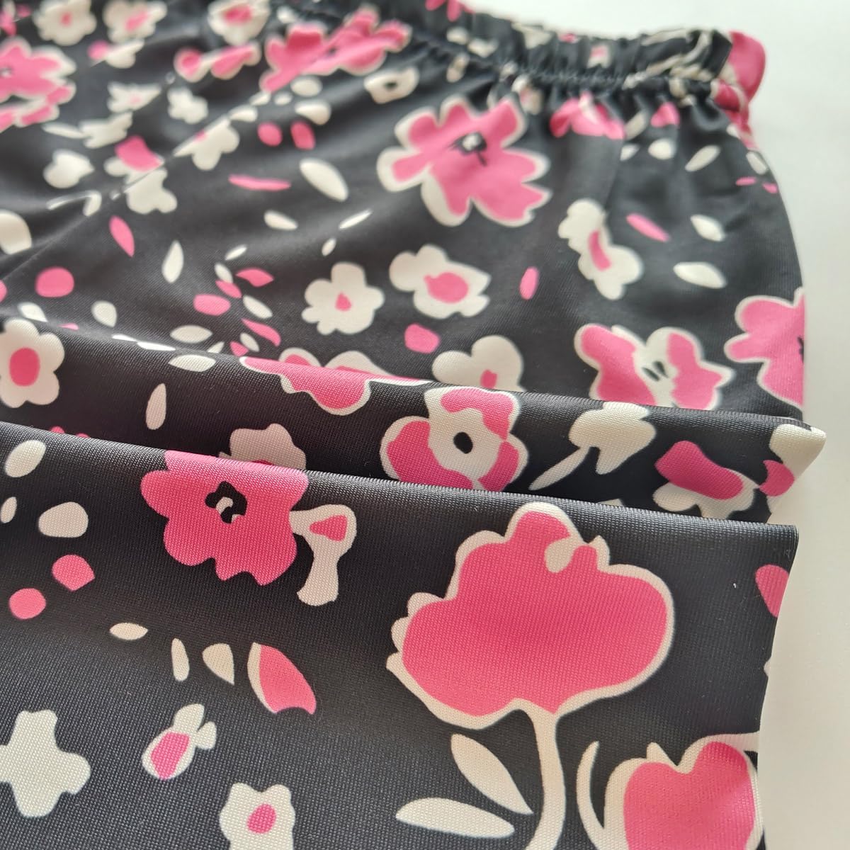 Toddler Girl Outfit Ruffle Short-Sleeve Shirt Cute Floral Pants 2-Piece Spring Summer Girls' Clothes Set for 3-9Y