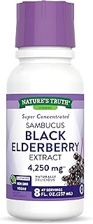 Nature's Truth Black Elderberry Extract 4250mg | 8 oz Syrup | Super Concentrated Sambucus Supplement | Vegan, Non-GMO, Glu...