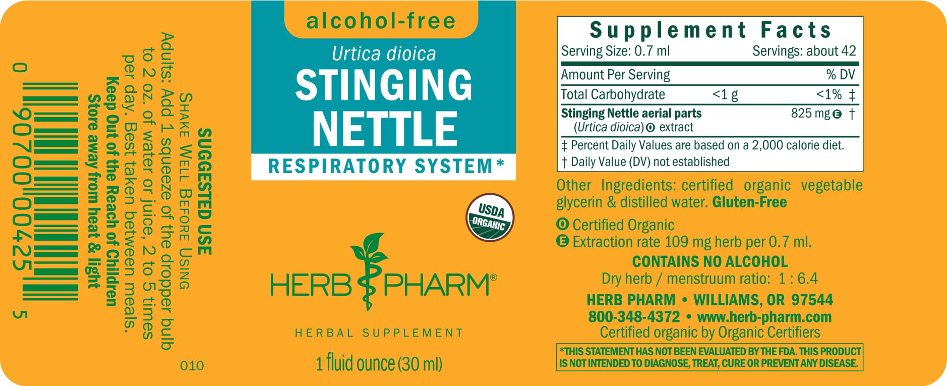 Herb Pharm Stinging Nettle Glycerite 1 Oz