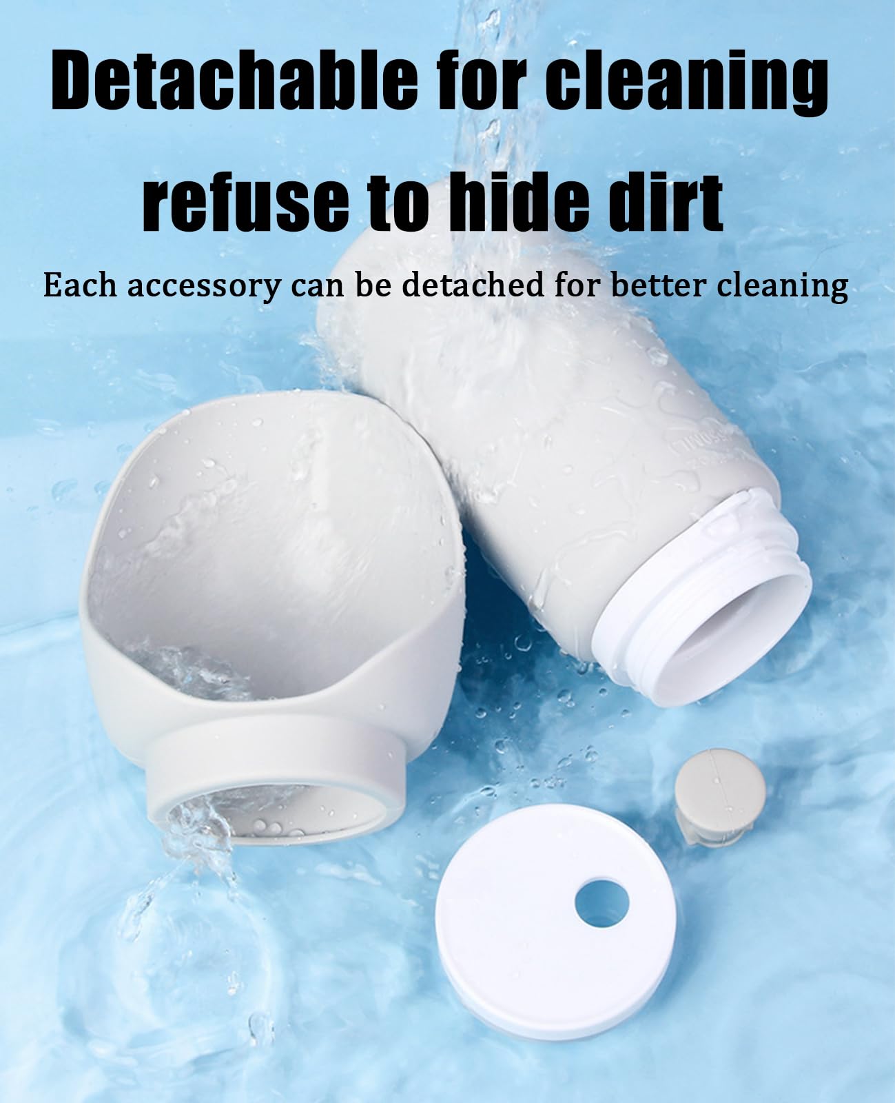 Butelka Na Wodę Dla Psa Wielofunkcyjny I PrzenośNy Dozownik Wody Dla Psa SkłAdana PrzenośNa Miska Na Napoje,Light grey,6.8 * 25.5 * 9.6cm
